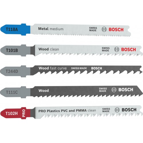 BOSCH Stichsägeblatt Set Multi Material, 5-tlg. 2607012075