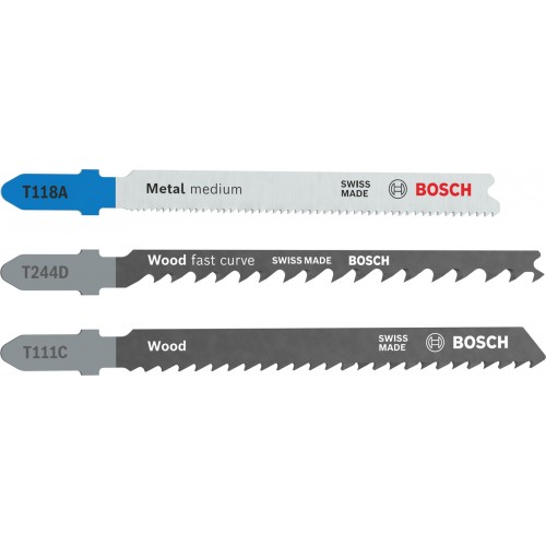 BOSCH Stichsägeblatt Set Wood and Metal Basic, 3-tlg. 2607012076 BOSCH Stichsägeblatt Set Wood and Metal Basic, 3-tlg. 2607012076