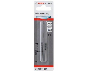 BOSCH Wiertło spiralne HSS PointTeQ 1,5 x 18 mm, 2 szt 2608577154