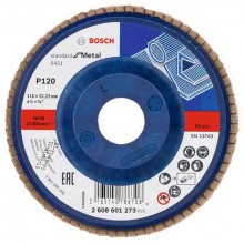 BOSCH Listkowa tarcza szlifierska X431, Standard for Metal,115 mm, 22,23 mm,120 2608601273