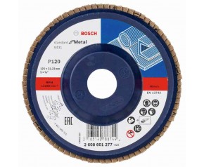 BOSCH Listkowa tarcza szlifierska X431, Standard for Metal,125 mm, 22,23 mm,120 2608601277