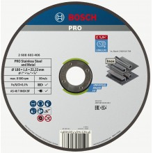BOSCH Korundowa tarcza tnąca Stainless Steel and Metal, 180 × 1,6 × 22,23 m 2608603406