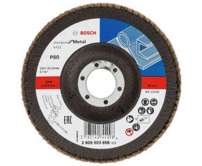 BOSCH Listkowa tarcza szlifierska X431, Standard for Metal, 125 mm, 22,23 mm,80 2608603658