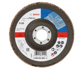 BOSCH Listkowa tarcza szlifierska X431, Standard for Metal,125 mm, 22,23 mm,120 2608603659