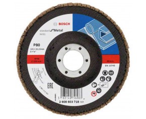 BOSCH Listkowa tarcza szlifierska X431, Standard for Metal,125 mm, 22,23 mm, 80 2608603718