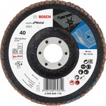 BOSCH Expert for Metal Listkowa tarcza szlifierska X551, 125x22,23mm, 40, 2608606716