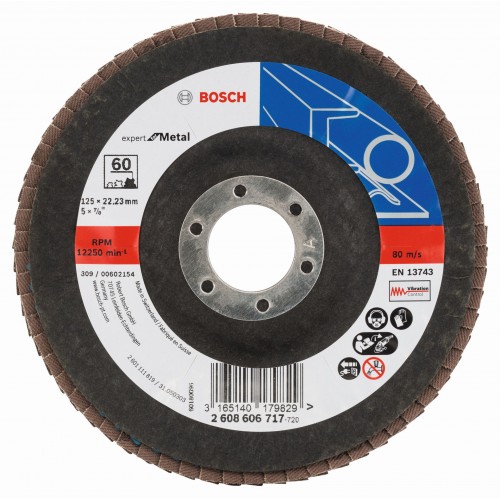 BOSCH Expert for Metal Listkowa tarcza szlifierska X551, 125x22,23mm, 60 2608606717 BOSCH Expert for Metal Listkowa tarcza szlifierska X551, 125x22,23mm, 60 2608606717
