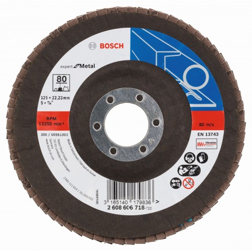 BOSCH Expert for Metal Listkowa tarcza szlifierska X551, 125x22,23mm, 80, 2608606718 BOSCH Expert for Metal Listkowa tarcza szlifierska X551, 125x22,23mm, 80, 2608606718