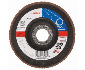 BOSCH Expert for Metal Listkowa tarcza szlifierska X551, 125x22,23mm, 120, 2608607347