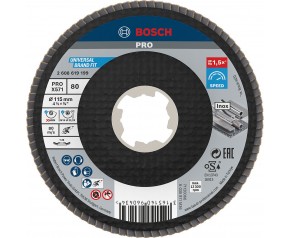 BOSCH Tarcza listkowa PRO X571, kątowa, 115 mm, G80, X-Lock 2608619199