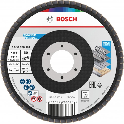 BOSCH Tarcza listkowa X451, 115 × 22,23 mm, G60, T29, 2608626124