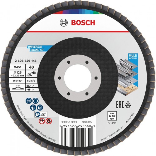 BOSCH Tarcza listkowa X451, 125 × 22,23 mm, G40, T27 2608626145