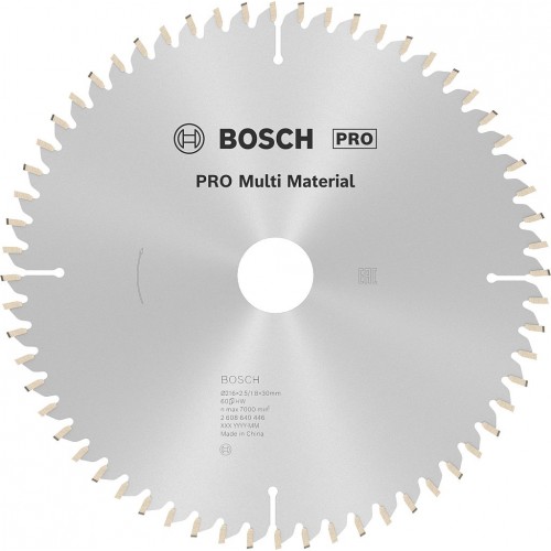 BOSCH Tarcza pilarska PRO Multi Material, 216 × 2,5 × 30 mm, T60 2608640446