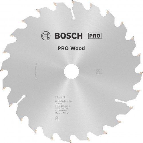BOSCH Tarcza pilarska PRO Wood, 190 × 2,6 × 20 mm, T24 2608640612 BOSCH Tarcza pilarska PRO Wood, 190 × 2,6 × 20 mm, T24 2608640612