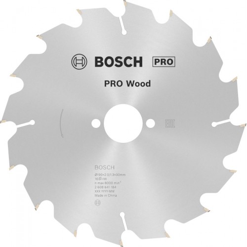 BOSCH Tarcza do pilarki tarczowej PRO Wood, 190 x 30mm 16z, 2608641184 BOSCH Tarcza do pilarki tarczowej PRO Wood, 190 x 30mm 16z, 2608641184