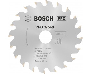 BOSCH Tarcza pilarska PRO Wood cordless 85x1,1/0,7mm, 2608643071
