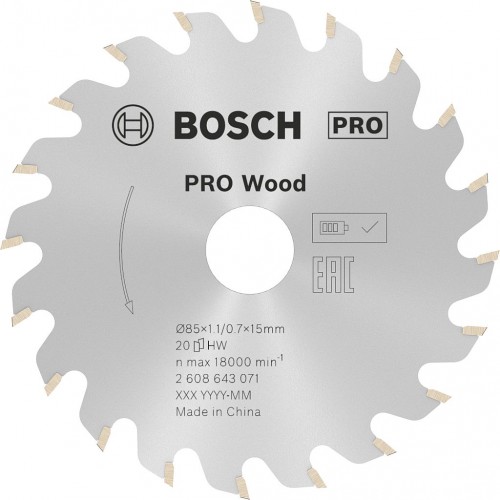 BOSCH Tarcza pilarska PRO Wood cordless 85x1,1/0,7mm, 2608643071