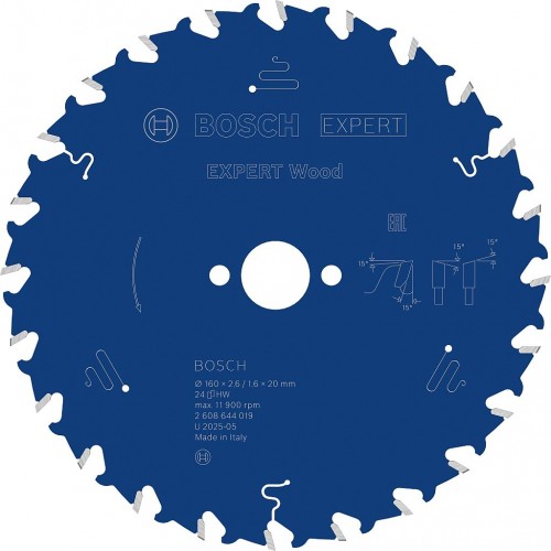 BOSCH Tarcza pilarska Expert for Wood 160 × 2,6/1,6 × 20 mm, T24 2608644019