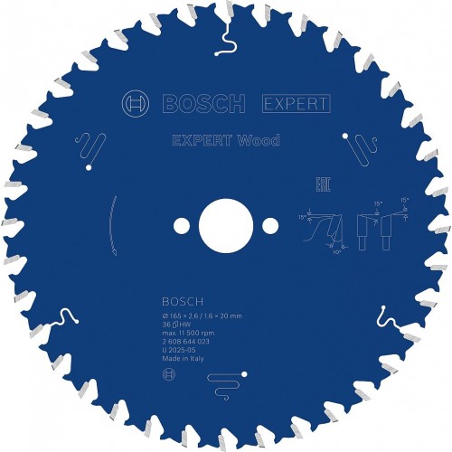 BOSCH Tarcza pilarska Expert for Wood 165 × 2,6/1,6 × 20 mm, T36 2608644023