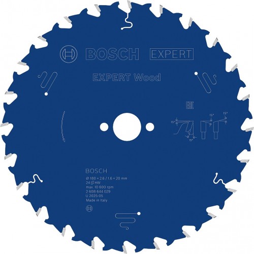 BOSCH Tarcza pilarska Expert for Wood 180 × 2,6/1,6 × 20 mm, T24 2608644029