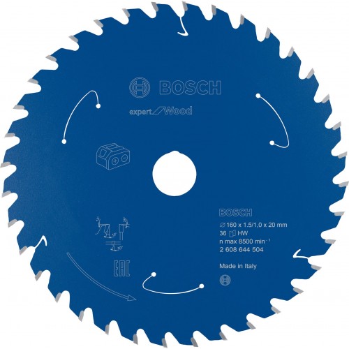BOSCH Ostrze do piły tarczowej bezprzewodowej Expert for Wood 160x20x1,5/1x36T 2608644504