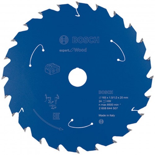 BOSCH Ostrze do piły tarczowej bezprzewodowej Expert for Wood 165x20x1,5/1x24T 2608644507