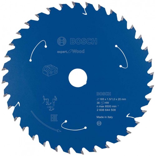 BOSCH Tarcza do pilarki bezprzewodowej Expert for Wood 165×1,5/1×20 T36 2608644508