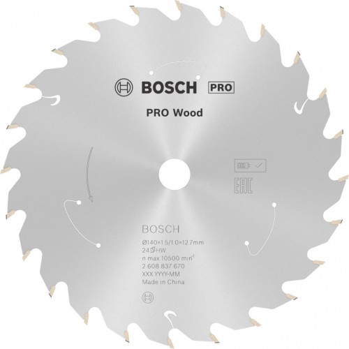 BOSCH Tarcza pilarska PRO Wood cordless Circular Saw Blade 140x12,7x1,5/1,0x24T 2608837670