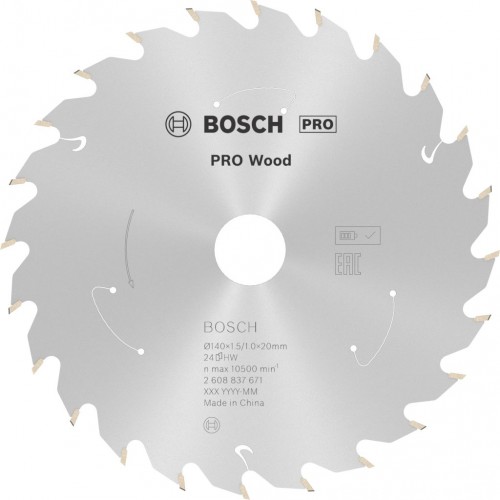 BOSCH Tarcza pilarska PRO Wood cordless Circular Saw Blade 140x20x1,5/1,0x24T 2608837671