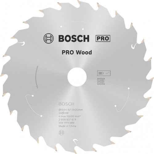 BOSCH Tarcza pilarska PRO Wood cordless Circular Saw Blade 150x20/16x1,6/1,0x24T 26088376