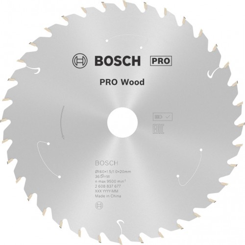 BOSCH Tarcza pilarska PRO Wood cordless 160x20/15,875x1,5/1,0x36T 2608837677