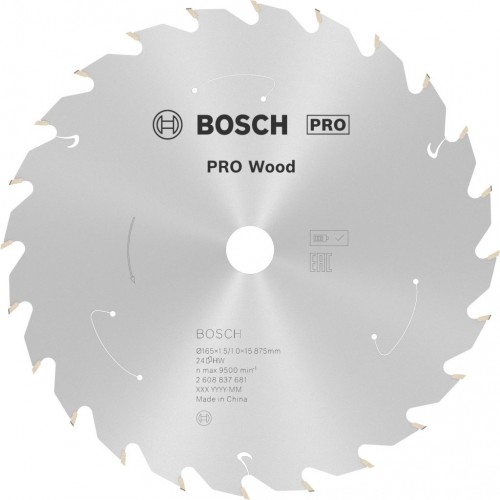 BOSCH Tarcza pilarska PRO Wood cordless 165x15,875x1,5/1,0x24T 2608837681