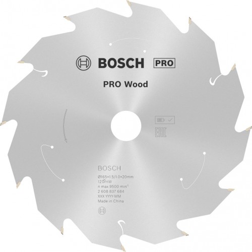 BOSCH Tarcza pilarska PRO Wood cordless 165x20/16x1,5/1,0x12T 2608837684