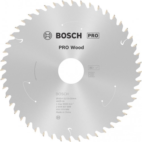BOSCH Tarcza pilarska PRO Wood cordless 165x30x1,5/1,0x48T 2608837689