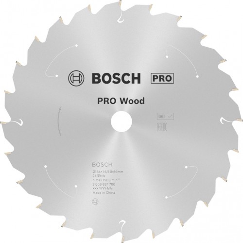 BOSCH Tarcza pilarska PRO Wood cordless 184x16x1,6/1,0x24T 2608837700