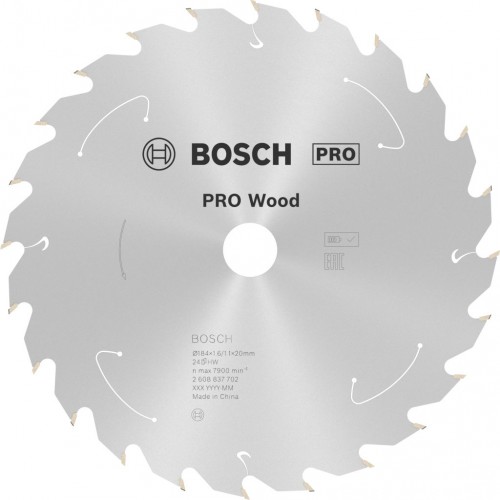 BOSCH Tarcza pilarska PRO Wood cordless 184x20x1,6/1,1x24T 2608837702