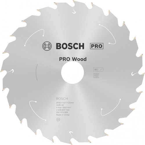 BOSCH Tarcza pilarska PRO Wood cordless 190x20x1,6/1,1x24T 2608837704