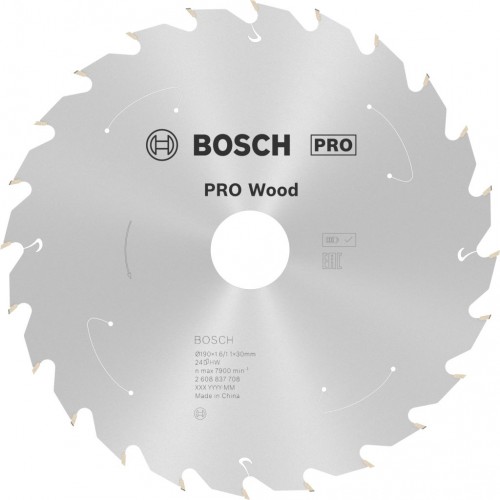 BOSCH Tarcza pilarska PRO Wood cordless 190x30x1,6/1,1x24T 2608837708