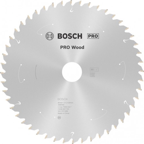 BOSCH Tarcza pilarska PRO Wood cordless 216×1,7/1,2×30 T48, 2608837723