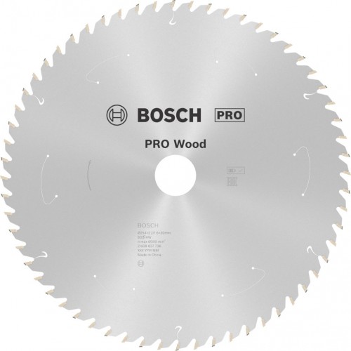 BOSCH Tarcza pilarska PRO Wood cordless 254x30x2,2/1,6x60T 2608837736