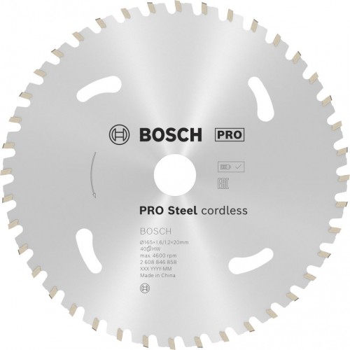 BOSCH Tarcza pilarska PRO Steel cordless, 165 × 1,6 × 20 mm 2608846858