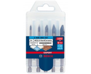 BOSCH Zestaw wierteł EXPERT HardCeramic HEX-9 4/5/6/8/10 mm, 5 szt. 2608900597