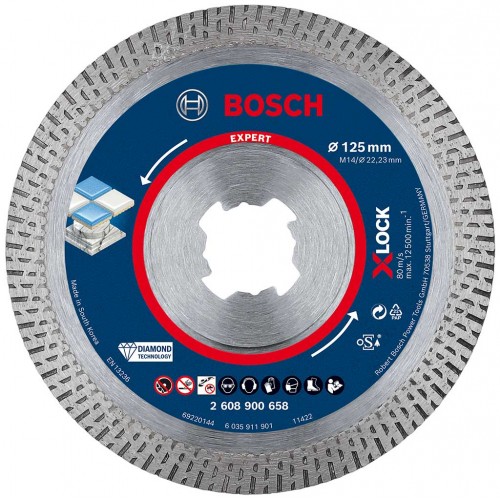 BOSCH Diamentowa tarcza tnąca EXPERT HardCeramic X-LOCK 125x1,4x10 mm 2608900658