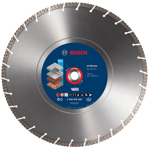 BOSCH Diamentowa tarcza tnąca EXPERT MultiMaterial 450 x 25,40 x 3,3 x 12 mm 2608900668