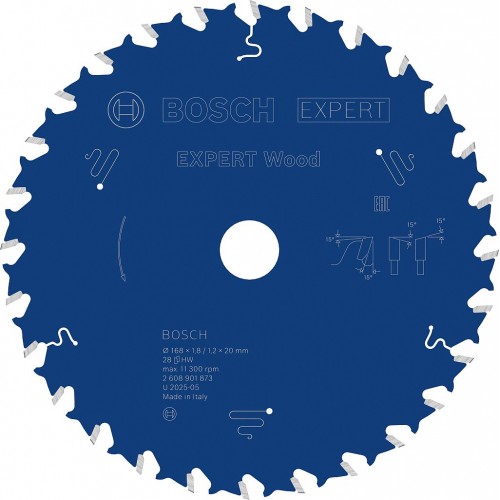 BOSCH Tarcza pilarska Expert for Wood 168 × 1,8/1,2 × 20 mm, T28 2608901873