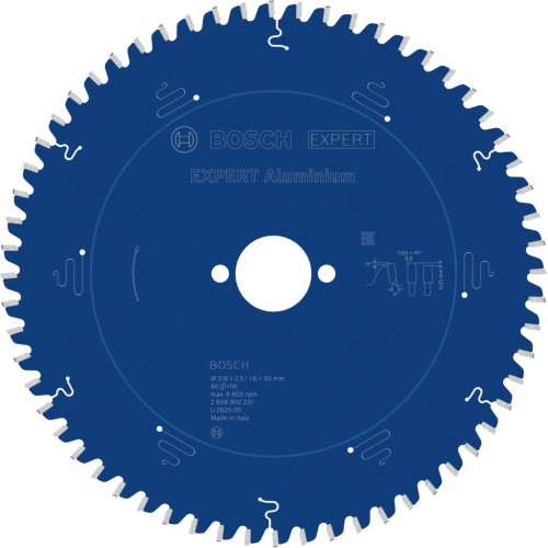 BOSCH Tarcza pilarska EXPERT Aluminium, 216×2,3/1,6×30 mm, T60 2608902237
