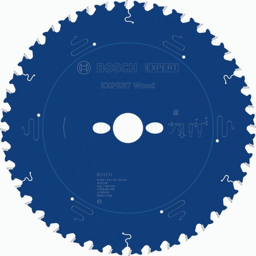 BOSCH Tarcza pilarska EXPERT Wood, 254 × 2,4 / 1,6 × 30 mm, T40 2608902238