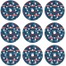 BOSCH Zestaw krążków ściernych EXPERT O780 Foil, 125 mm G80, G120 , G180, 9 ks 2608902407