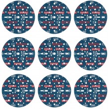 BOSCH EXPERT O780 Foil Sanding Disc Set, 150 mm, G80 (3x); G120 (3x); G180 (3x), 9 pcs