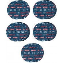 BOSCH Zestaw krążków ściernych j EXPERT O780 Foil,150 mm,G60/G80/G120/G180/G240 2608902470